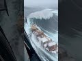 Massive Waves Attack Container Ship in Insane Storm #ocean #ship #danger