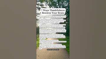 7 Ways Thankfulness Rewires Your Brain #shorts #thankful #grateful #neuroscience #brainscience