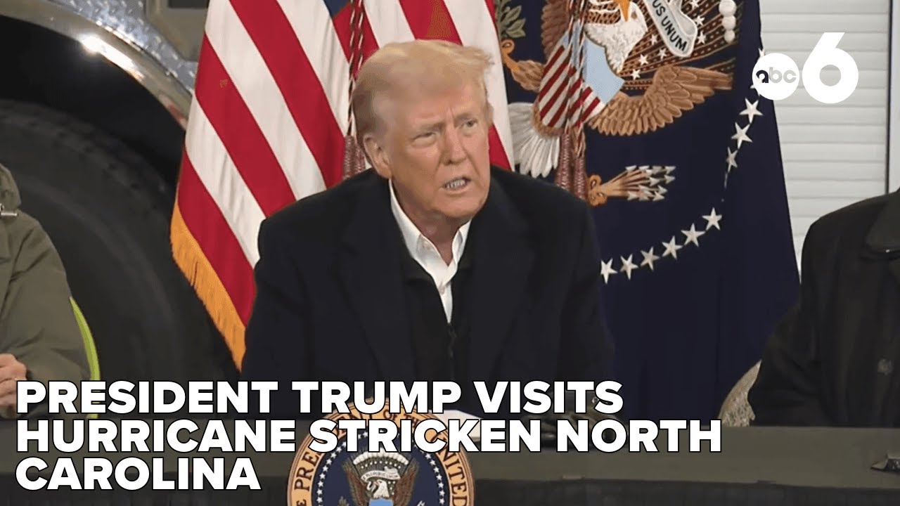 President Trump receives briefing in North Carolina - YouTube