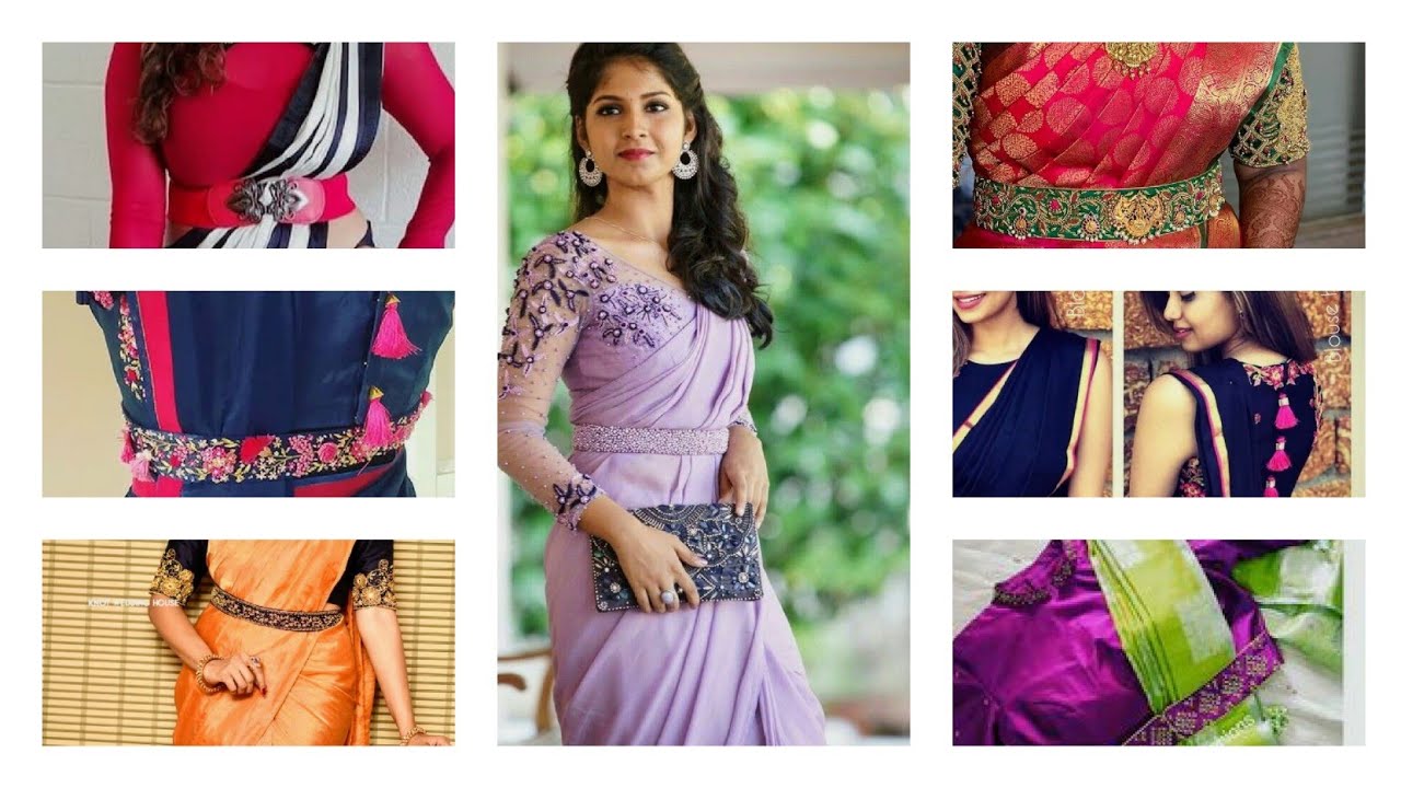 New style belt blouse design latest trending new belt blouse designs
