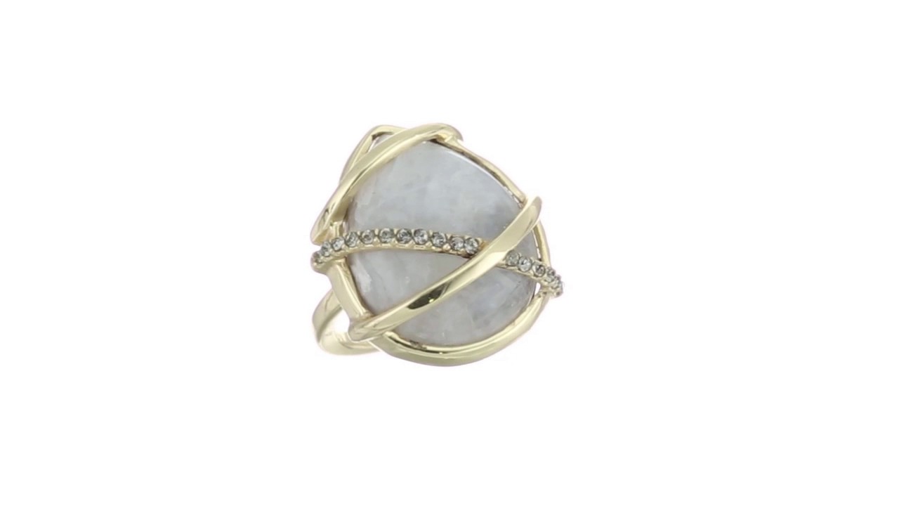 Cole Haan Banded Moonstone Ring SKU:8842305 - YouTube