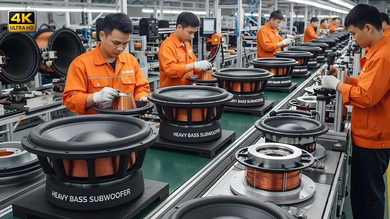 Stereo Manufacturing How Subwoofers Are Manufactured | Heavy Bass Speaker Mass Production ...