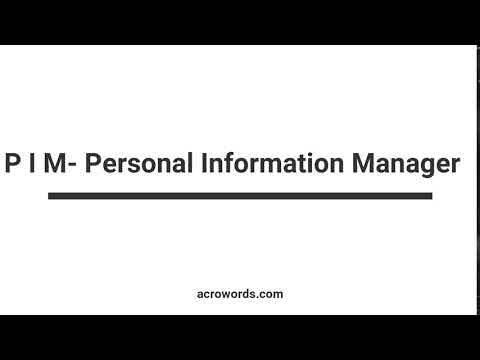 PIM - کپی مدیر اطلاعات شخصی
