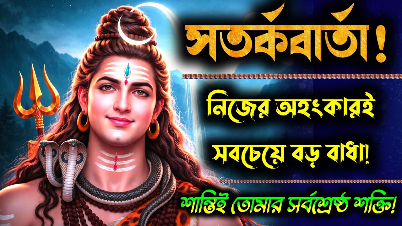 ১১১১ 🕉️ মহাদেবের বাণী — সাফল্য নয়, শান্তির পথেই জয় | অহংকার ছেড়ে জাগাও অন্তরের শক্তি