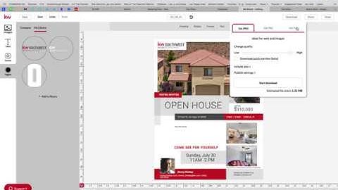 Keller Williams Command   Create Open House Flyer using Designs (Sketchhouse)