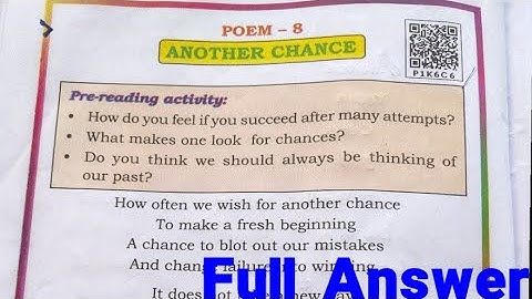 || 5th STD English|| poem -8 Another chance|| full answer
