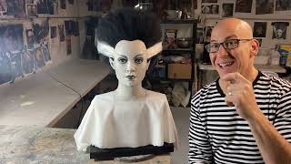Making a Bride Of Frankenstein mask and creating the hair