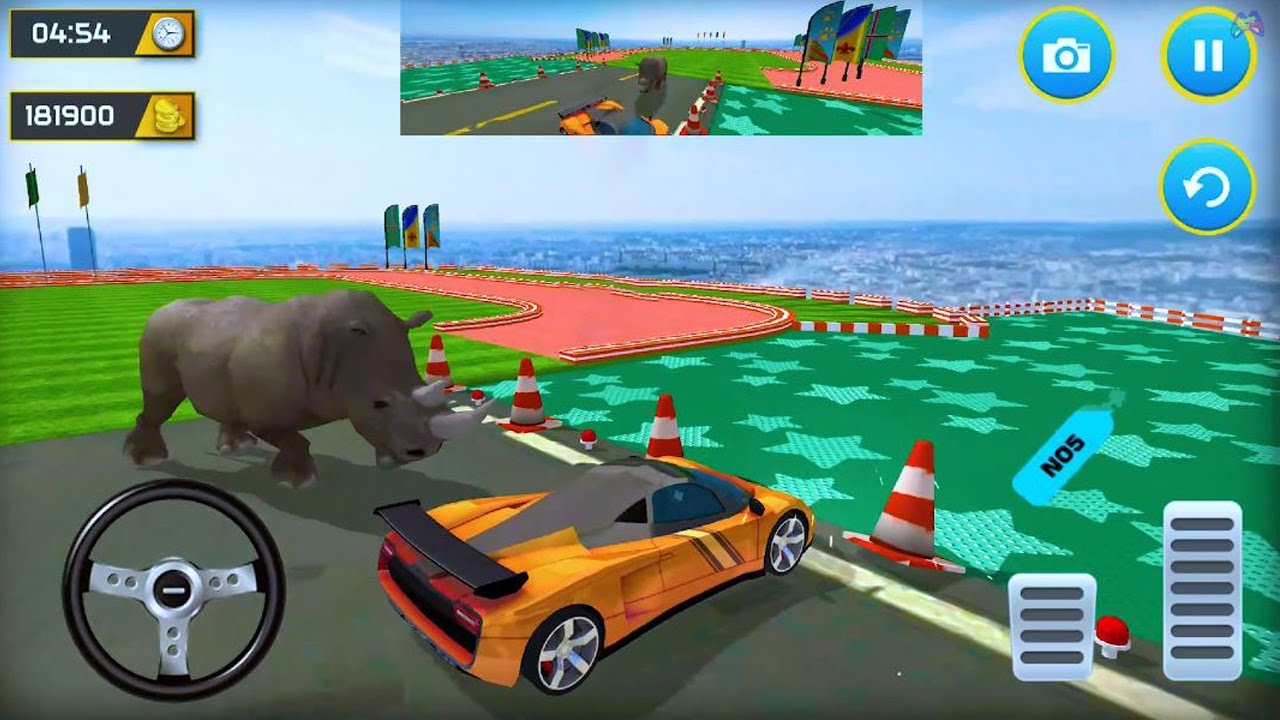 Animal Car Chase Ramp Stunt #2 - Wild Race Animal Car Chase Simulator - Android gameplay