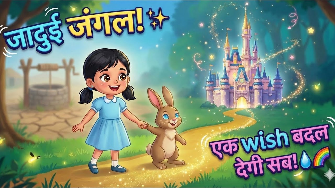 लिली और बोलने वाला खरगोश 🐰💬 l लिली का जादुई जंगल एडवेंचर 🌿🐰👑