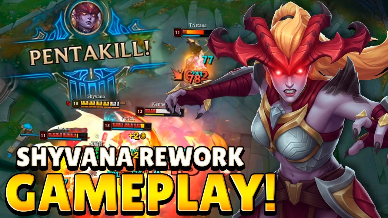 Me hago la PRIMERA PENTAKILL con el Nuevo Dragón: Está Rota... (Shyvana Rework Gameplay) 🐉