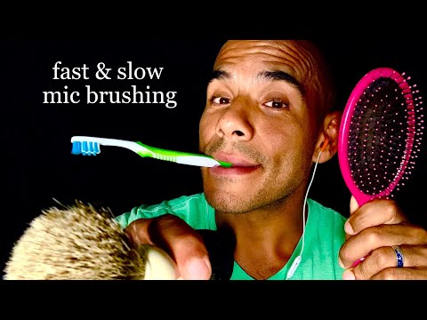 FAST, SLOW MIC BRUSHING ASMR - super tingly!!!