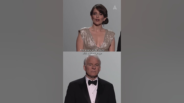 Tina Fey and Steve Martin Get Existential Presenting Best Original Screenplay At The 81st #Oscars