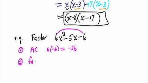 Factor Trinomials using Factor By Grouping