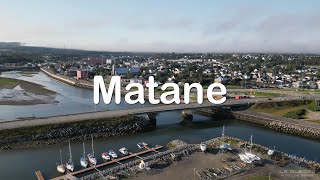 Ville de Matane, Bas Saint-Laurent, Québec, Canada, Survol par drone, Production cinématique 4K