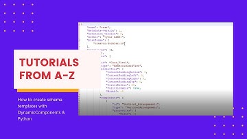 Tutorials from a-z, How to create schema templates with DynamicComponents & Python Part 2 | Kodolar