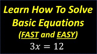 Learn How To Solve Basic Equations! (Fast and Easy) screenshot 5