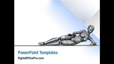 Robot PowerPoint Template Backgrounds - DigitalOfficePro #02958