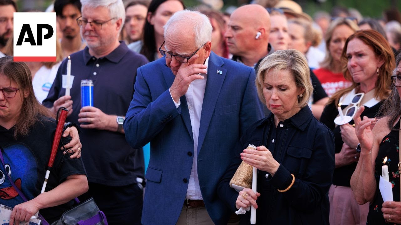 Hundreds in Minnesota honor slain lawmaker Melissa Hortman and husband