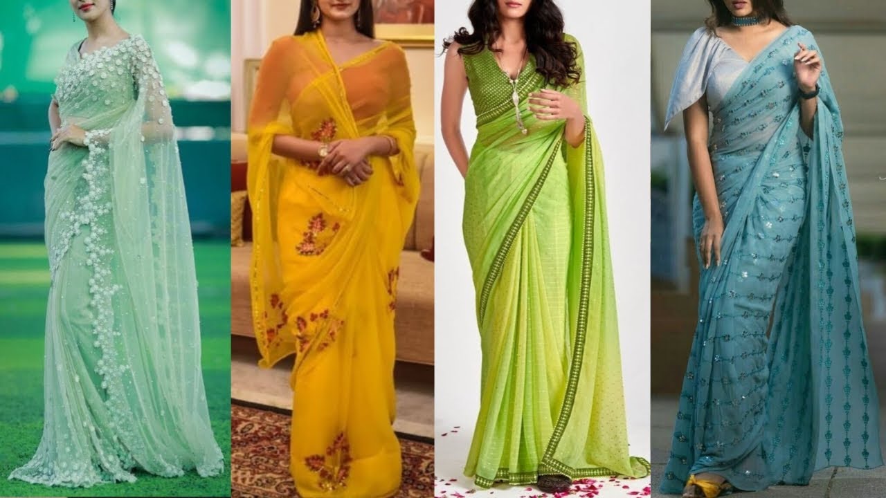 Daily Wear Latest Sarees // Simple Printed Sarees - YouTube