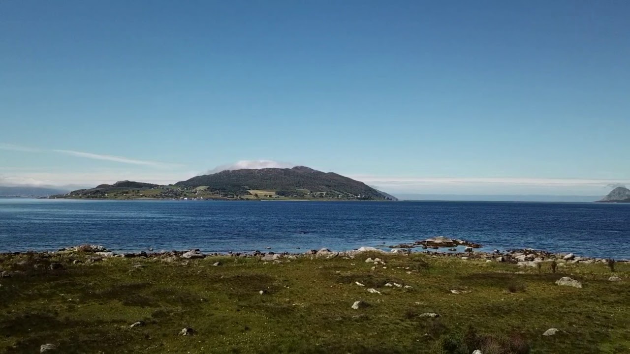 Kvamsoya With Beautiful Nature Around Drone Video