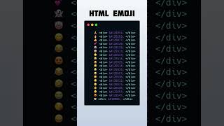 Html Emojis | Emoji | Emoji code Html | #shorts #viral #html #coding #trending