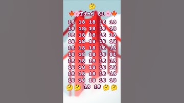 Find the odd number ll #games #ideas #find #challenge