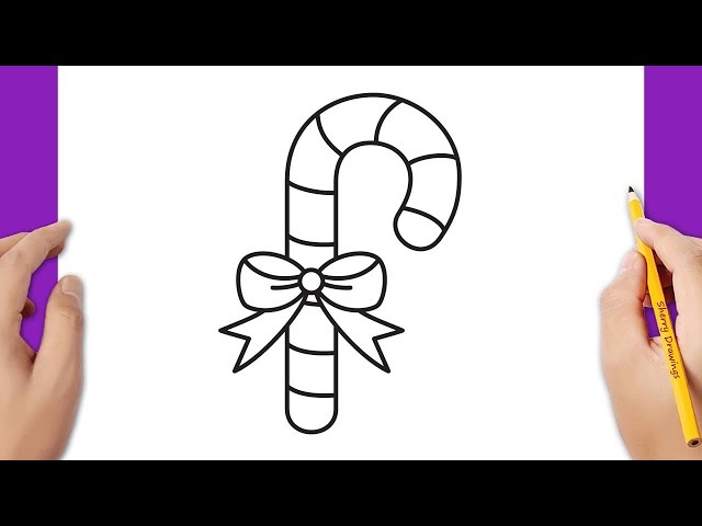 How to draw a Christmas candy cane 🎅 - YouTube