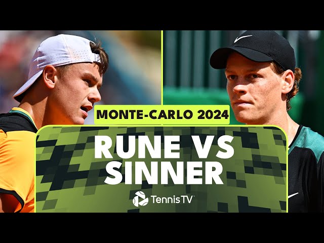 Dramatic Holger Rune vs Jannik Sinner Match Highlights | Monte-Carlo 2024 class=