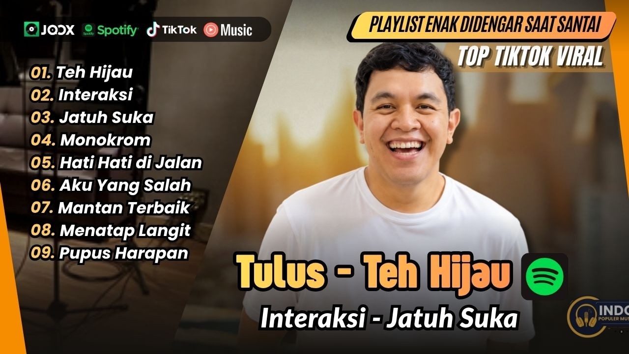 Cover Tulus -TEH HIJAU - INTERAKSI - JATUH SUKA - MONOKROM - HATI HATI DIJALAN | LAGU POP POPULER