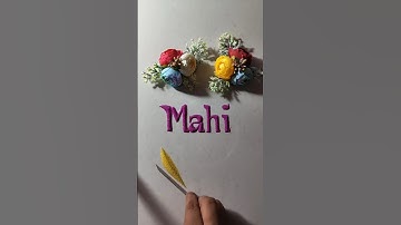 #mahi #pihu #artinthegrains #calligraphy #handwriting #sandart #nameart #shorts #viral #trending