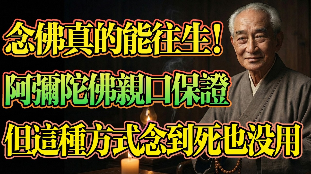 南懷瑾：念佛真的能往生，阿彌陀佛親口保證！但這種念佛方式，念到死也沒用。#南懷瑾 #念佛 #因果報應 #佛學智慧 #臨終 #阿彌陀佛 #觀世音菩薩 #大勢至菩薩