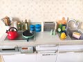 Rement mini kitchen  toy miniatures  mini toy food cooking  breakfast