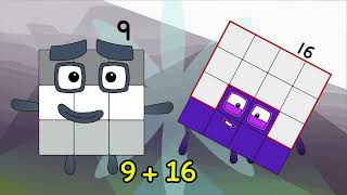 Addition of Square Numbers | LEARN TO COUNT | Learning Math | Numberblocks