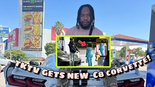 I GOT TKTV A C8 CORVETTE FOR GOLD DIGGER PRANKS IN LOS ANGELES (VLOG)