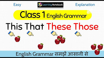 This That These Those for Class 1