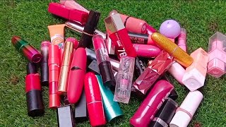 Pink Glitter Orange Red Purple Peach Matte Lipsticks