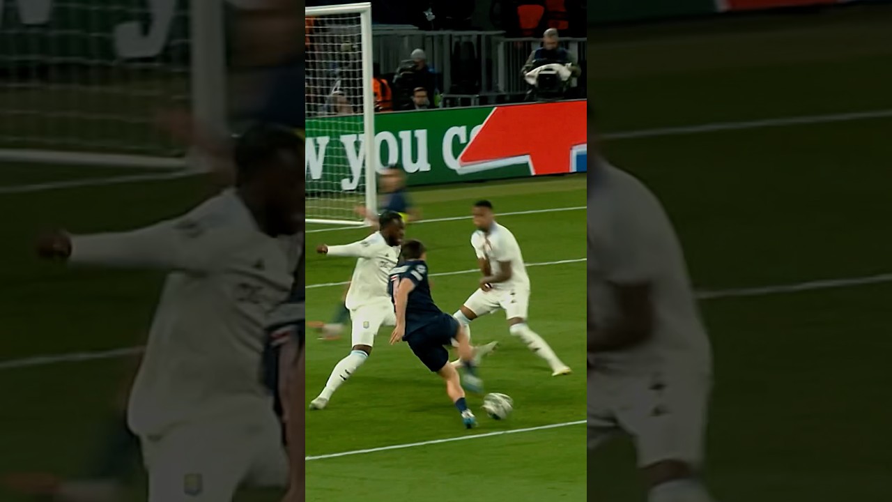 A tough battle against Aston Villa ⚔️ #uclfinal #ucl