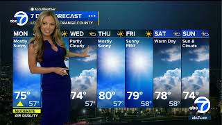 SoCal to see warm temperatures, sunny skies on Monday