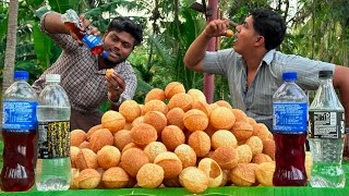 Cola Pani puri | Cola Filled Pani Puri | Orange Flavoured Water |