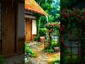This Rainy Green Village Will Calm Your Mind 🌿🌧️#shorts# VillageLife#RelaxingVideo #GhibliStyle