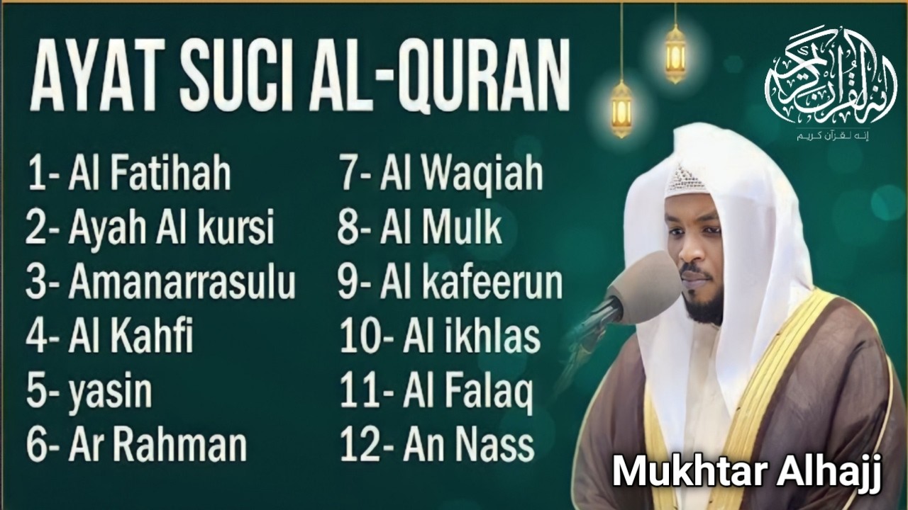 Alquran Dengan Suara Yang Sangat Indah -Alfatiha, Alkahfi,Yasin,Alwaqia, Arrahman,Almulk Almoeathat