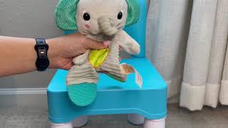 Bright Starts Snuggle & Teethe BPA free Crinkle Teething Plush Baby Toy  Elephant
