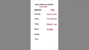 Learn  Igbo language with Igbo Lingua Academy