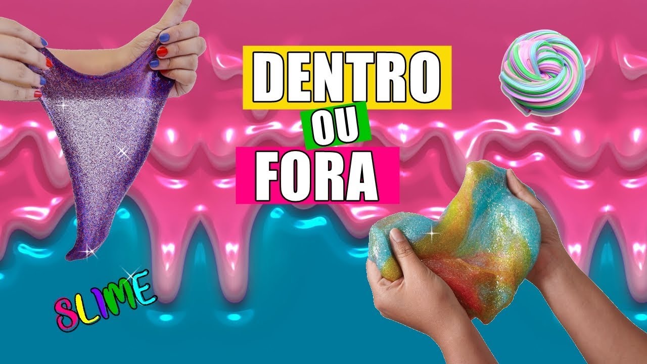DESAFIO DENTRO OU FORA COM SLIME - Satisfying Slime ASMR Video