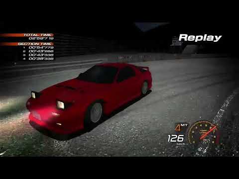 PS3 頭文字D エクストリームステージ Initial D Extreme Stage FC3S vs EK9 type R 八方ヶ原 復路 夜 晴れ 舘智幸