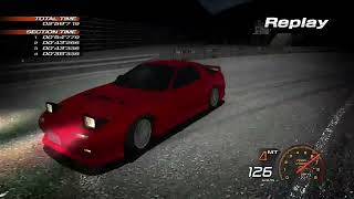 PS3 頭文字D エクストリームステージ Initial D Extreme Stage FC3S vs EK9 type R 八方ヶ原 復路 夜 晴れ 舘智幸