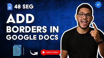 How to Add a BORDER in GOOGLE DOC in 48 S