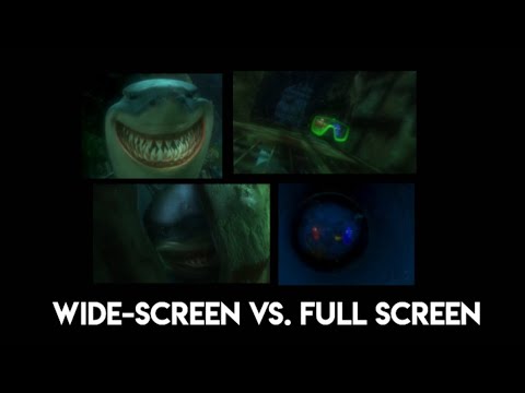 Finding Nemo | Bruce Attacks Marlin & Dory | Wide-Screen vs. Full Screen