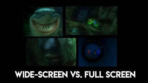 Finding Nemo | Bruce Attacks Marlin & Dory | Wide-Screen vs. Full Screen