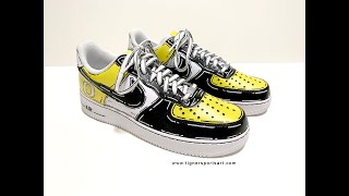 Time-Lapse of Painting Oregon Ducks Cartoon Air Force 1s